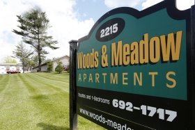 Woods and Meadow front sign